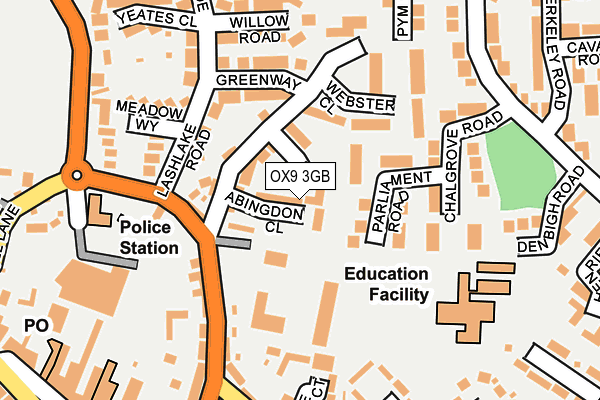 OX9 3GB map - OS OpenMap – Local (Ordnance Survey)