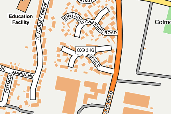 OX9 3HG map - OS OpenMap – Local (Ordnance Survey)