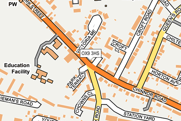 OX9 3HS map - OS OpenMap – Local (Ordnance Survey)