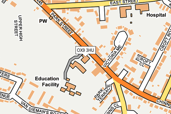 OX9 3HU map - OS OpenMap – Local (Ordnance Survey)