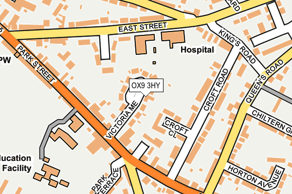 OX9 3HY map - OS OpenMap – Local (Ordnance Survey)