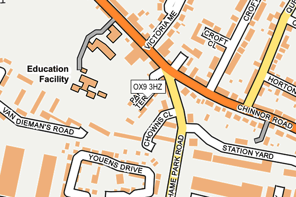 OX9 3HZ map - OS OpenMap – Local (Ordnance Survey)