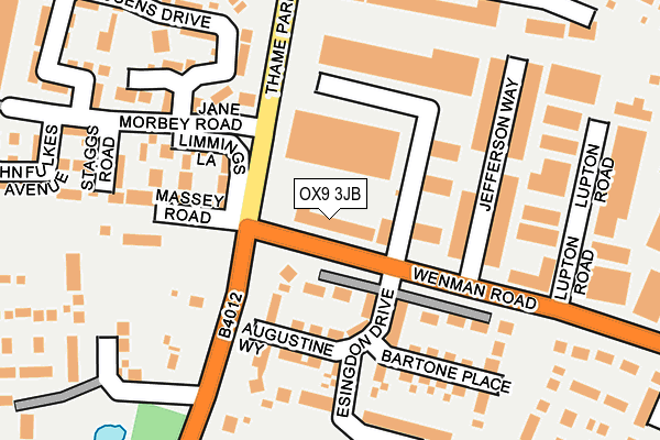 OX9 3JB map - OS OpenMap – Local (Ordnance Survey)