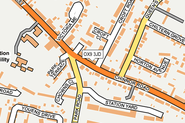 OX9 3JD map - OS OpenMap – Local (Ordnance Survey)