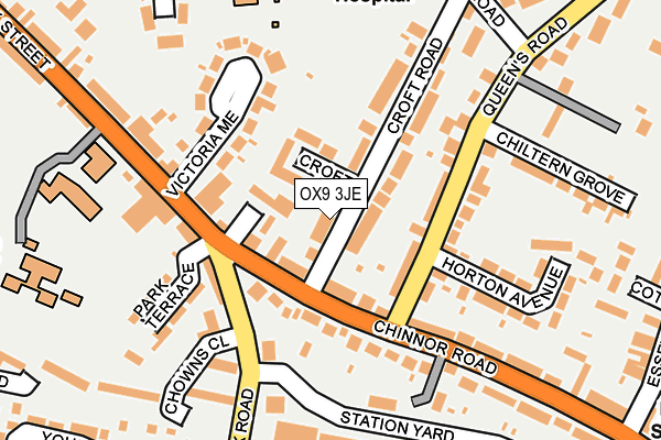 OX9 3JE map - OS OpenMap – Local (Ordnance Survey)