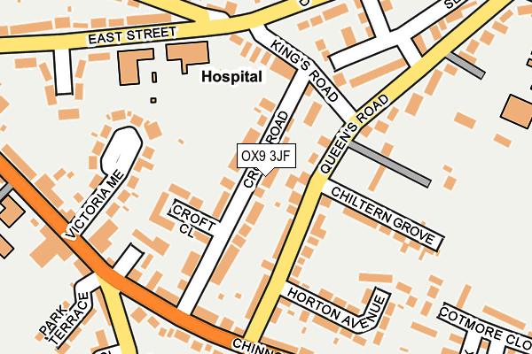 OX9 3JF map - OS OpenMap – Local (Ordnance Survey)