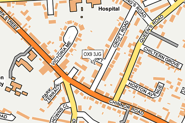 OX9 3JG map - OS OpenMap – Local (Ordnance Survey)