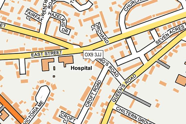 OX9 3JJ map - OS OpenMap – Local (Ordnance Survey)