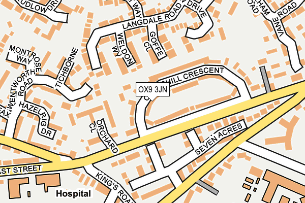 OX9 3JN map - OS OpenMap – Local (Ordnance Survey)
