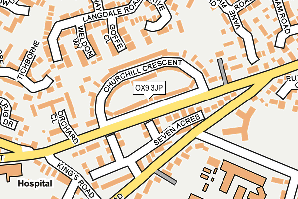 OX9 3JP map - OS OpenMap – Local (Ordnance Survey)