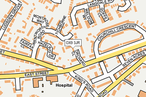 OX9 3JR map - OS OpenMap – Local (Ordnance Survey)