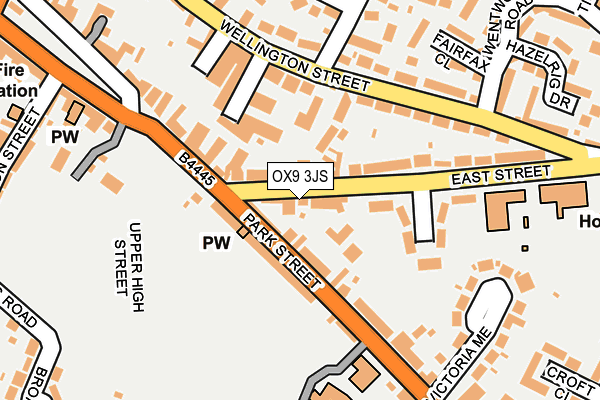 OX9 3JS map - OS OpenMap – Local (Ordnance Survey)