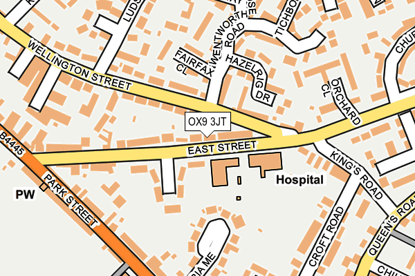 OX9 3JT map - OS OpenMap – Local (Ordnance Survey)