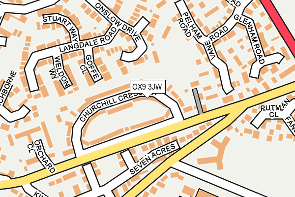 OX9 3JW map - OS OpenMap – Local (Ordnance Survey)