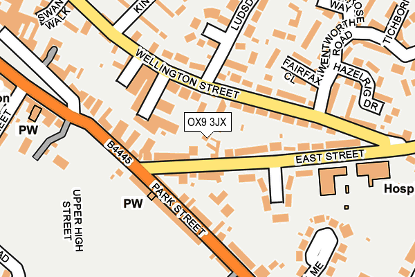 OX9 3JX map - OS OpenMap – Local (Ordnance Survey)