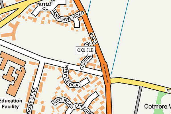 OX9 3LB map - OS OpenMap – Local (Ordnance Survey)