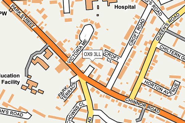 OX9 3LL map - OS OpenMap – Local (Ordnance Survey)