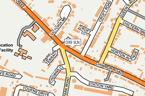 OX9 3LN map - OS OpenMap – Local (Ordnance Survey)