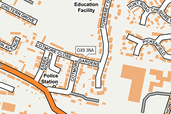 OX9 3NA map - OS OpenMap – Local (Ordnance Survey)