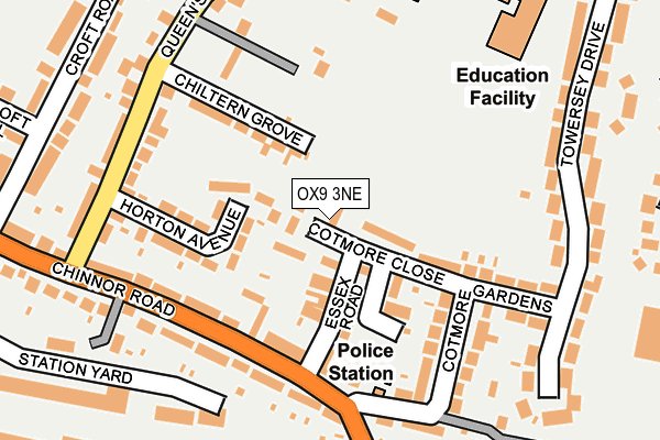 OX9 3NE map - OS OpenMap – Local (Ordnance Survey)