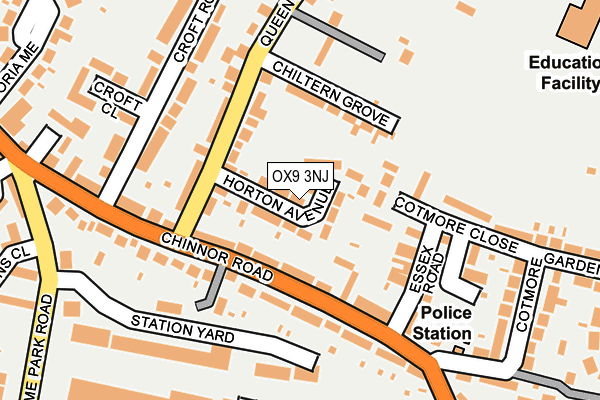 OX9 3NJ map - OS OpenMap – Local (Ordnance Survey)