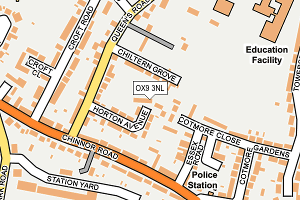 OX9 3NL map - OS OpenMap – Local (Ordnance Survey)