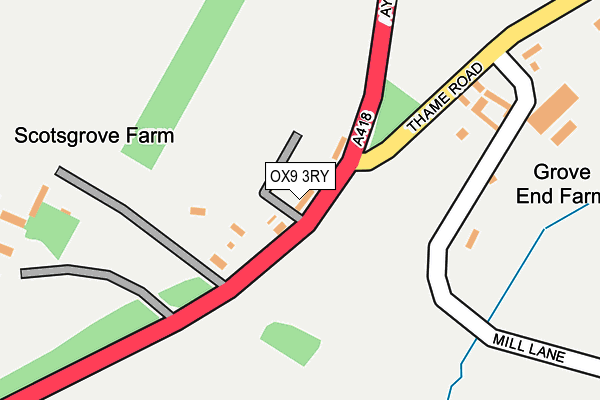 OX9 3RY map - OS OpenMap – Local (Ordnance Survey)