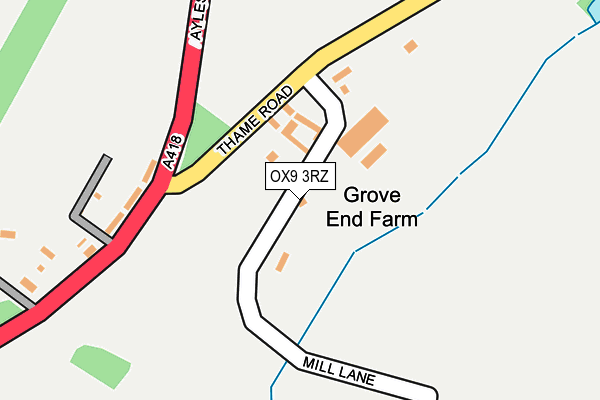 OX9 3RZ map - OS OpenMap – Local (Ordnance Survey)