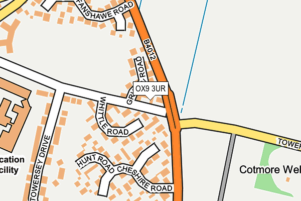 OX9 3UR map - OS OpenMap – Local (Ordnance Survey)