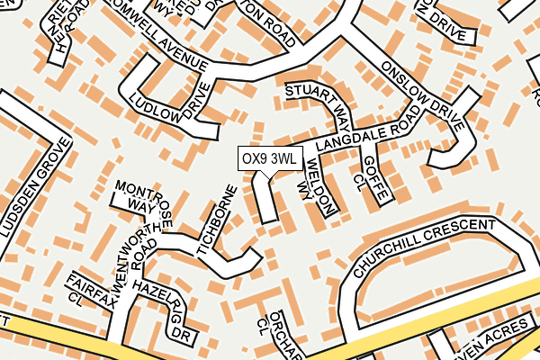 OX9 3WL map - OS OpenMap – Local (Ordnance Survey)