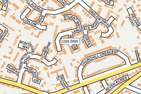OX9 3WW map - OS OpenMap – Local (Ordnance Survey)