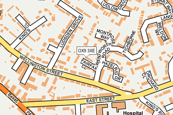 OX9 3XE map - OS OpenMap – Local (Ordnance Survey)