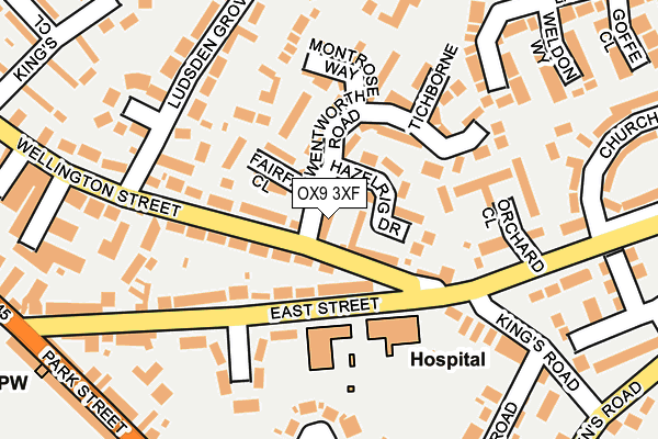 OX9 3XF map - OS OpenMap – Local (Ordnance Survey)