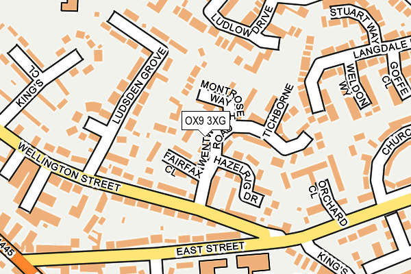 OX9 3XG map - OS OpenMap – Local (Ordnance Survey)