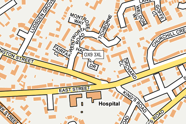 OX9 3XL map - OS OpenMap – Local (Ordnance Survey)
