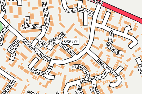 OX9 3YF map - OS OpenMap – Local (Ordnance Survey)