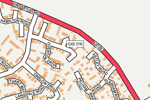 OX9 3YN map - OS OpenMap – Local (Ordnance Survey)