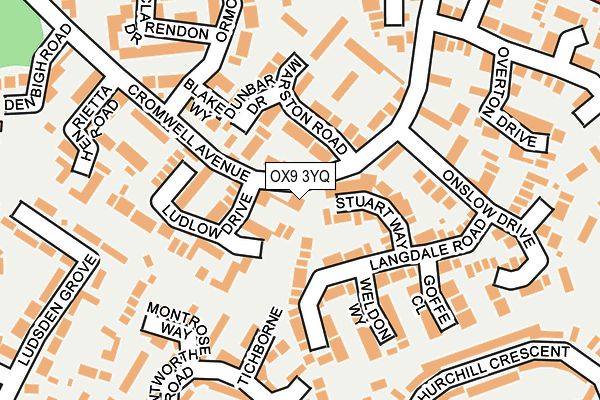 OX9 3YQ map - OS OpenMap – Local (Ordnance Survey)