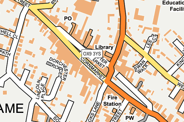 OX9 3YS map - OS OpenMap – Local (Ordnance Survey)