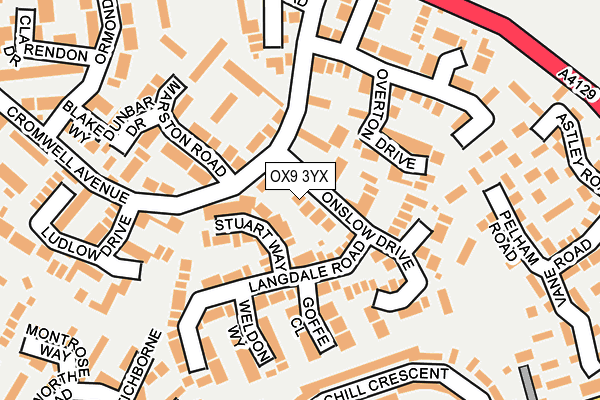 OX9 3YX map - OS OpenMap – Local (Ordnance Survey)