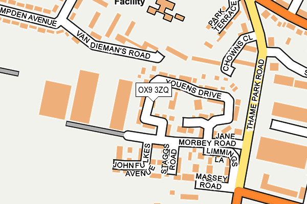 OX9 3ZQ map - OS OpenMap – Local (Ordnance Survey)