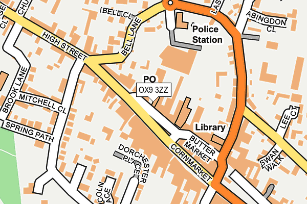 OX9 3ZZ map - OS OpenMap – Local (Ordnance Survey)