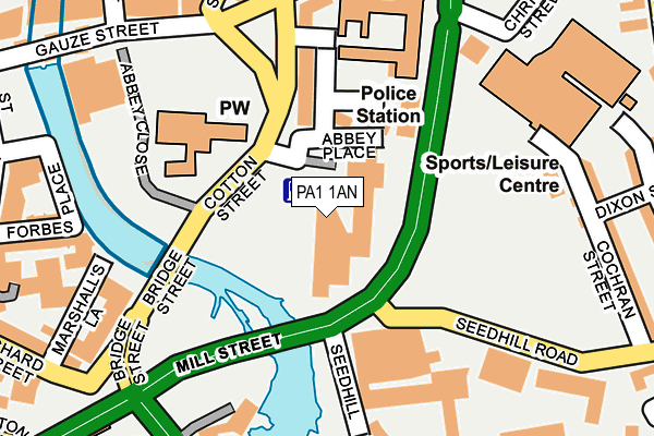 PA1 1AN map - OS OpenMap – Local (Ordnance Survey)