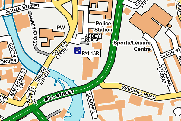 PA1 1AR map - OS OpenMap – Local (Ordnance Survey)