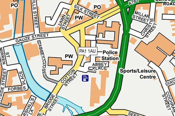 PA1 1AU map - OS OpenMap – Local (Ordnance Survey)