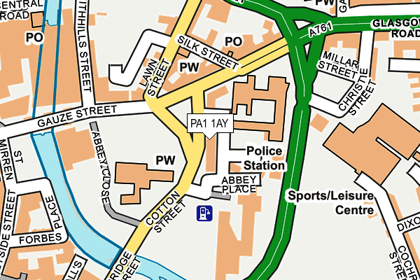 PA1 1AY map - OS OpenMap – Local (Ordnance Survey)