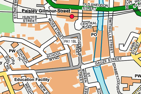 PA1 1BL map - OS OpenMap – Local (Ordnance Survey)