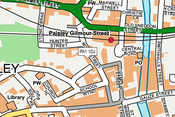 PA1 1DJ map - OS OpenMap – Local (Ordnance Survey)
