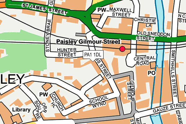 PA1 1DL map - OS OpenMap – Local (Ordnance Survey)
