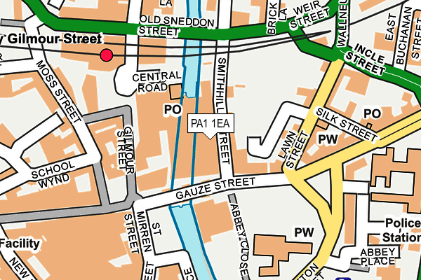 PA1 1EA map - OS OpenMap – Local (Ordnance Survey)